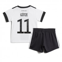Tyskland Mario Gotze #11 Hjemmebanesæt Børn VM 2022 Kortærmet (+ Korte bukser)